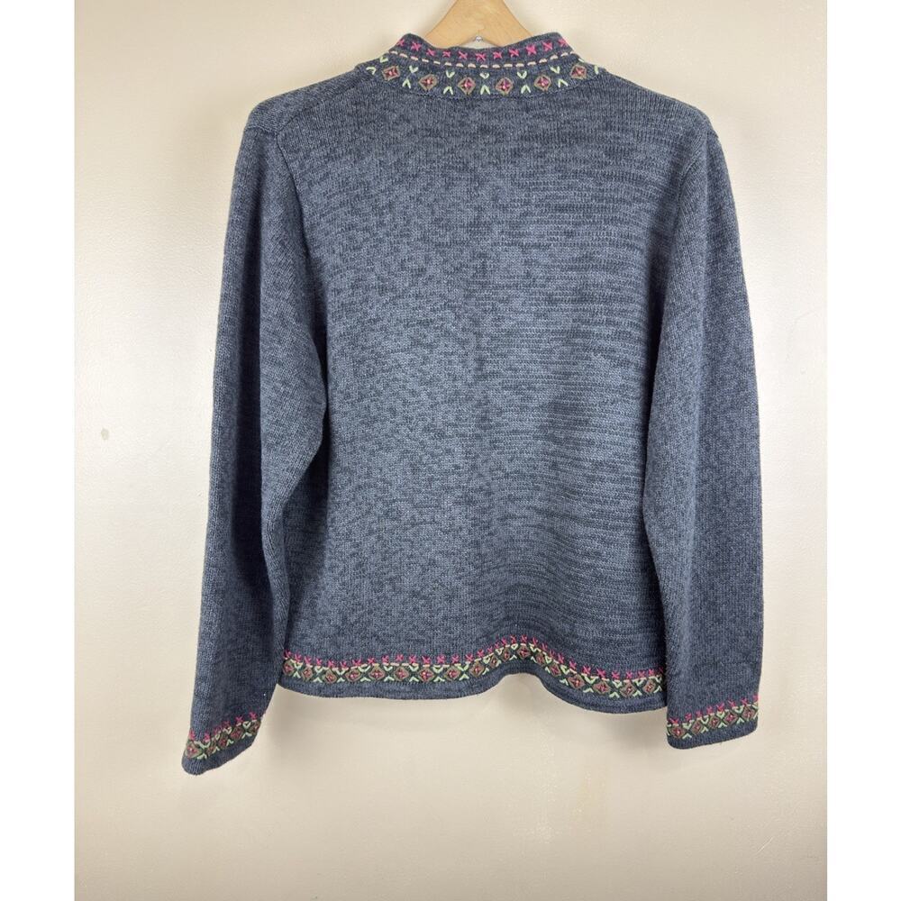 Vintage Timberlea Women’s Quarter Zip Sweater Cardinal Embroidery Knit Size L - Picture 6 of 13